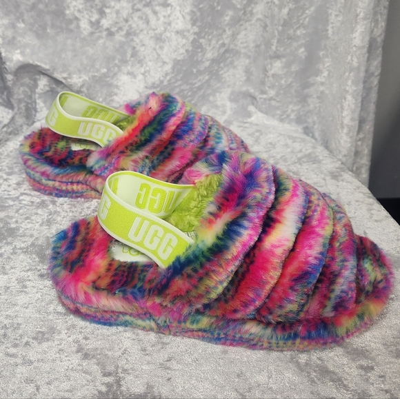 UGG Shoes - Ugg Fluff Yeah Pixelate Slide Slipper - Size 6